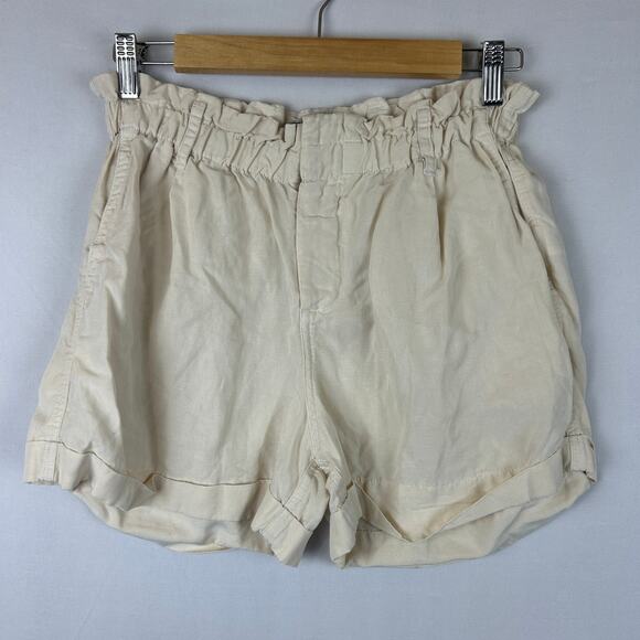 Rails Monty Lyocell Linen Blend Shorts Cream 3.5" Inseam Women's Size M - Picture 1 of 9